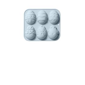 6-piece Silicone Mold For Different Easter Eggs Chocolate Mold
