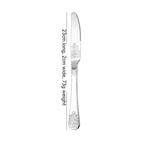 Stainless Steel Cutlery Knife Spoon Fork Vintage Gold-plated Western Restaurant Steak Suit