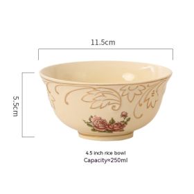 European-style Ceramic Tableware Household Rice Bowl Soup Bowl Bowl Dish & Plate Fruit Plate Dim Sum Plate