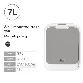 Light Luxury Kitchen Inductive Ashbin Wall Hanging Household Toilet With Lid Wood Grain Smart Hanging Storage
