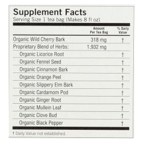 Yogi Organic Throat Comfort Herbal Tea Caffeine Free - 16 Tea Bags - Case Of 6