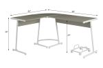 ACME Dazenus Computer Desk, Gray & White Finish OF00045