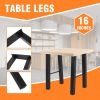 2PCS/SET 16in Modern Table Legs Heavy Duty DIY Iron Bench Legs Chair Bench Legs