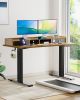 Adjustable Height Stand up Desk, 55 x 24 Inches Electric Standing Desk, Sit Stand Desk with Desktop Storage and Memory Preset, Rustic Brown Sit Stand