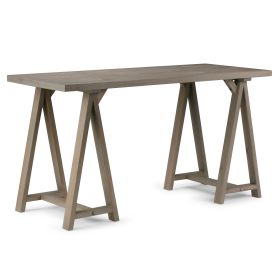 Sawhorse - Writing Desk - Distressed Grey