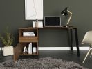 Andover Writing Desk with Built-in Cabinet Mahogany