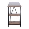 47.2"W X 18.9"D X 30.1"H Computer Desk with 2 layers - BROWN & BLACK