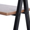 47.2"W X 18.9"D X 30.1"H Computer Desk with 2 layers - BROWN & BLACK