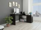 L-Shaped Desk Desti, Office, Black