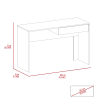Acre Writing Computer Desk; Two Drawers -Black