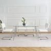 Modern simple light luxury dining chair White chair Family bedroom stool back Dressing chair Student chair Metal legs (silver) Bow chair (set of 4)