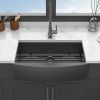 30 Farmhouse Sink - 30 Inch Kitchen Sink Gunmetal Black Single Bowl Apron Front Farmhouse Sink 18 Gauge Stainless Steel Farm Sink