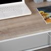 47.2 inch Computer Desk Modern Writing Desk, Simple Study Table, Industrial Office Desk, Sturdy Laptop Table for Home Office, oak & white