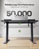 Adjustable Height Stand up Desk, 48x24 Inches Electric Standing Desk, Sit Stand Desk with Desktop Storage and Memory Preset, Black Sit Stand Desk for
