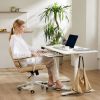 Sweetcrispy Electric Standing Desk with Keyboard Tray Large Ergonomic Computer Desk Home Office Desk,55 x 24 Inches White