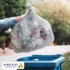 Pack of 25 Heavy Duty Can Liners 40 x 46. Low Density Clear Trash Liners 40x46. Thickness 1.1 Mil. 40-45 Gallon Trash Bags. Puncture; Tear Resistance.