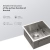 17 Inch Undermount Sink - 17"x19"x9" Undermount Stainless Steel Kitchen Sink 18 Gauge 9 Inch Deep Single Bowl Kitchen Sink Basin