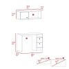 Eugene 2-Shelf 3-Drawer 2-Piece Office Set Light Oak and Taupe