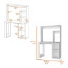Palisades Computer Desk with Hutch and Storage Shelves White