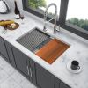 Single Bowl Undermount Workstation Kitchen Sink - 27"x19"x 10" Inch 16 Gauge Stainless Steel Deep Sink