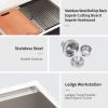 Single Bowl Undermount Workstation Kitchen Sink - 27"x19"x 10" Inch 16 Gauge Stainless Steel Deep Sink