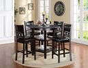 5-Piece Counter Height Dining Set, Ebony