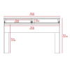 Acre Writing Computer Desk; Two Drawers -Black