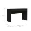 Acre Writing Computer Desk; Two Drawers -Black