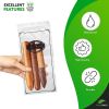 Fine Cigars Plastic Cigar Bags Pack of 100; Clear Plastic Zip Bags 4 x 8 Smoking Accessories; Small Plastic Bags Reclosable 2 Mil; Poly Zipper for Cig